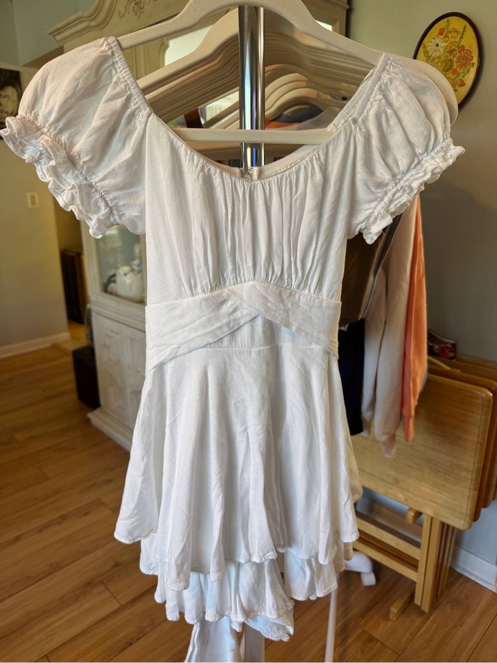Altar'd State White Romper Scoop Neck Size XSmall